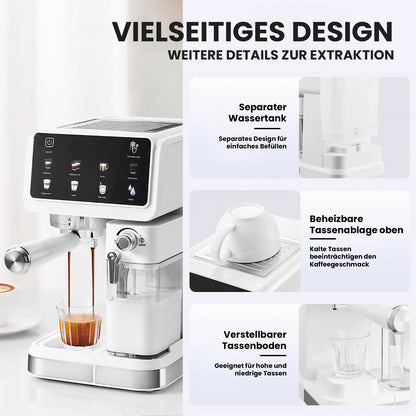 Espressomaschine mit automatischem Milchaufschäumsystem