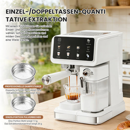 Espressomaschine mit automatischem Milchaufschäumsystem