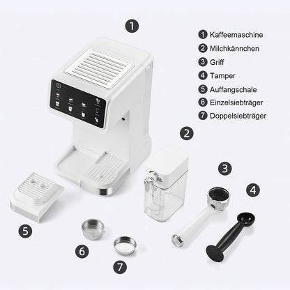 Espressomaschine mit automatischem Milchaufschäumsystem